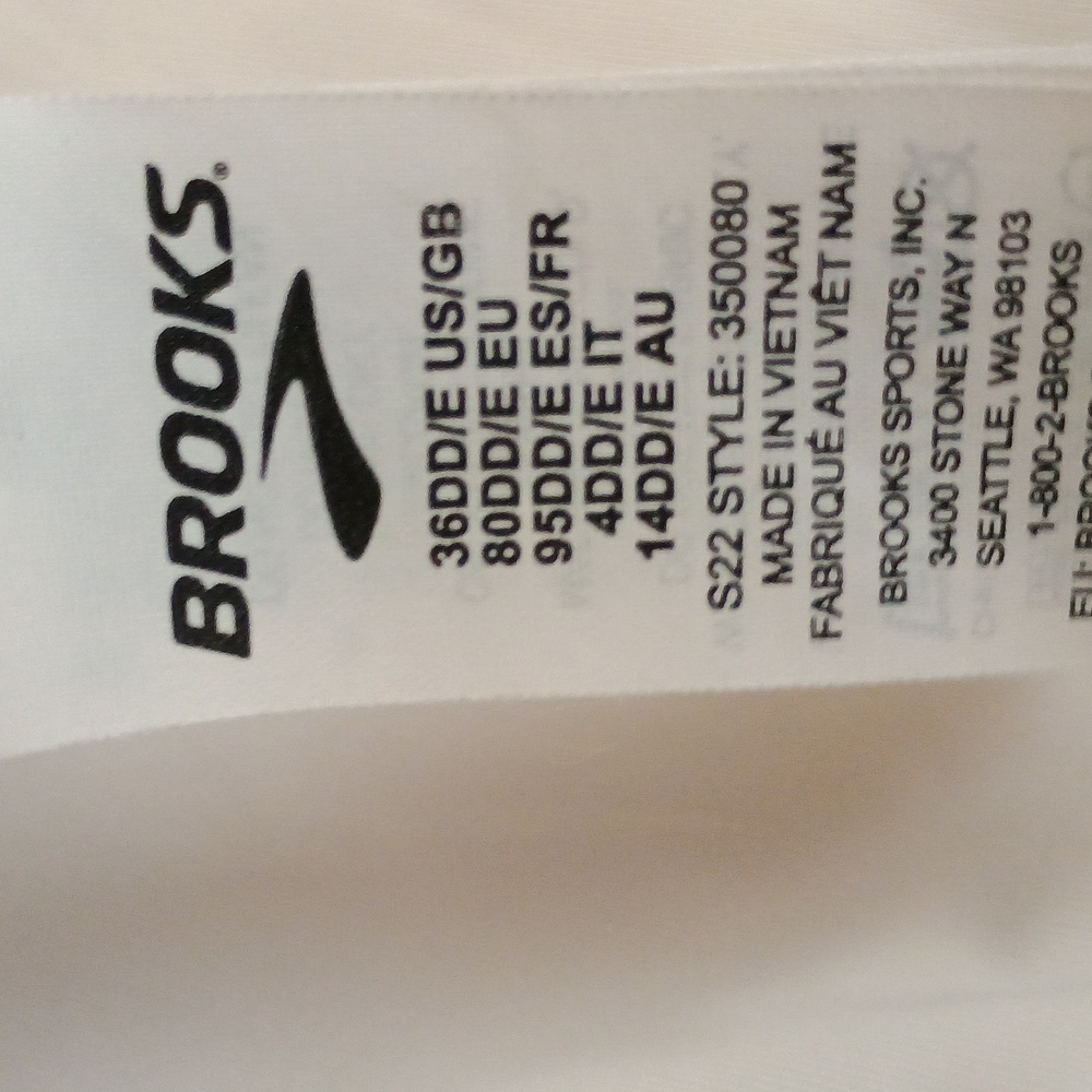 Brooks Sports Bra 36DD - 36E Drive Three-Pocket Run - Golden Hour Violet - Picture 9 of 13